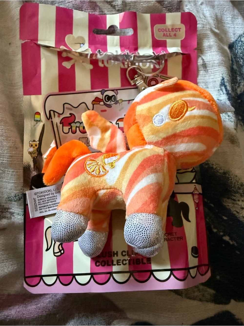 Tokidoki Orange Creamie Frozen Treats Plush Keychain